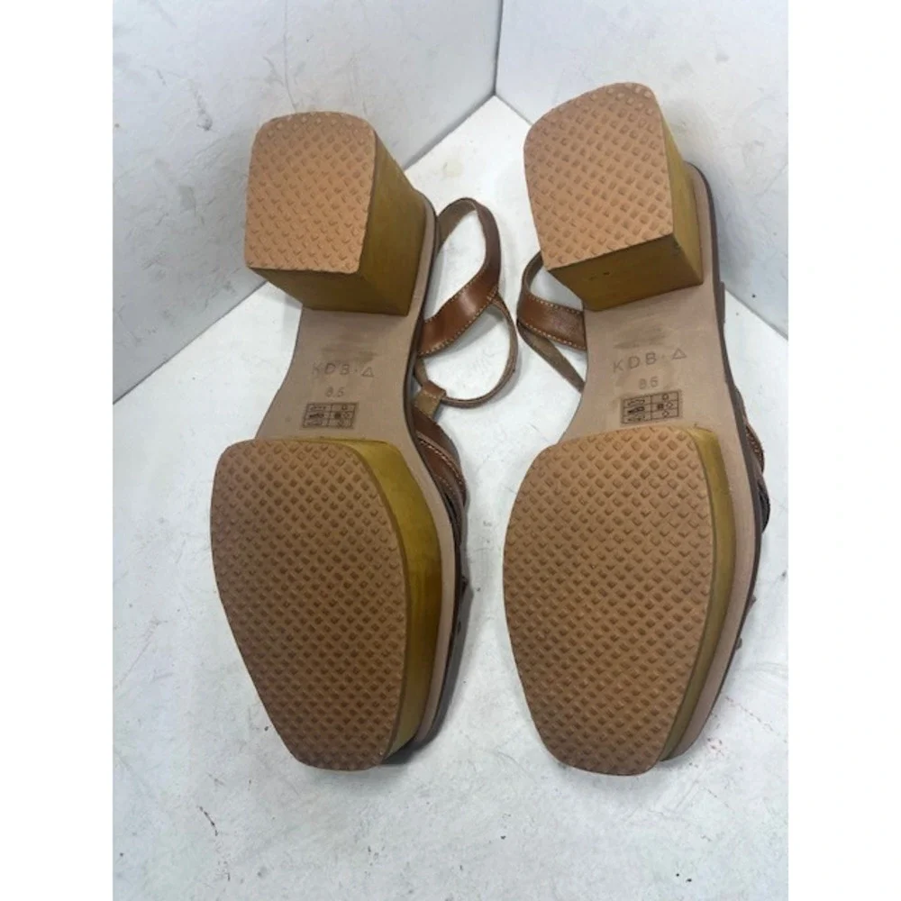 Kelsi Dagger Brooklyn Anthropologie Genie Brown Platform Block Sandals 8.5